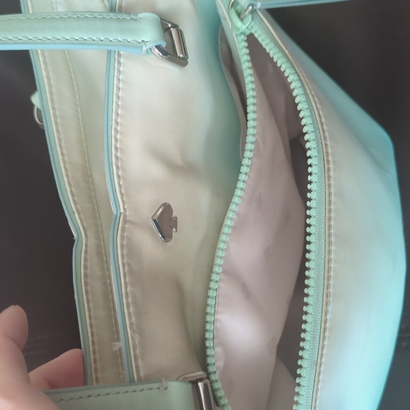 DONATING SOON: Kate Spade teal/aqua ombre nylon purse - Picture 4 of 6